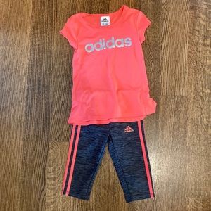 Adidas toddler girl workout outfit
